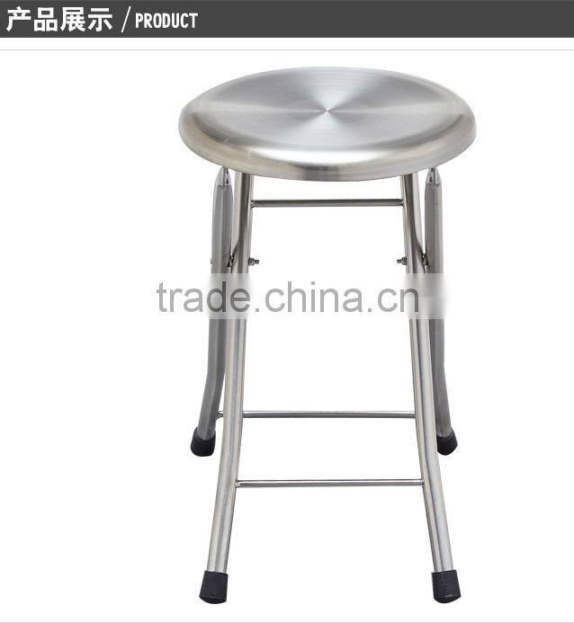 high quality brushed stainless steel morden folding chair for hotels restaurant office home garden LQ-ZD001