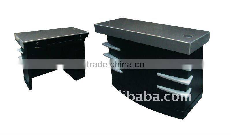 Nail salon reception desk Solid wood office table design receptionist table F-C10