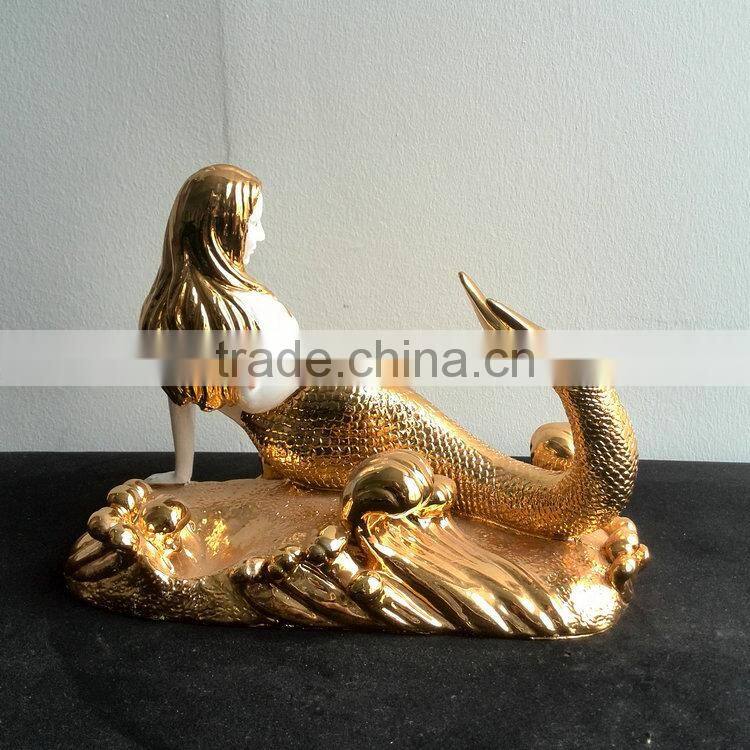 Polyresin beautiful girl figure decoration