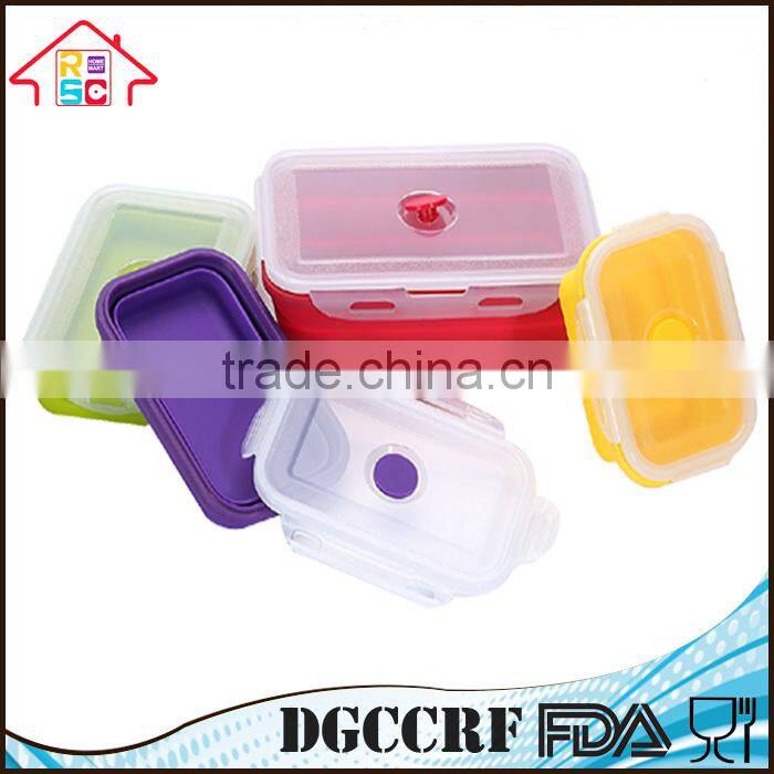 Microwave Safe Silicone Collapsible Food Container /Lunch Box