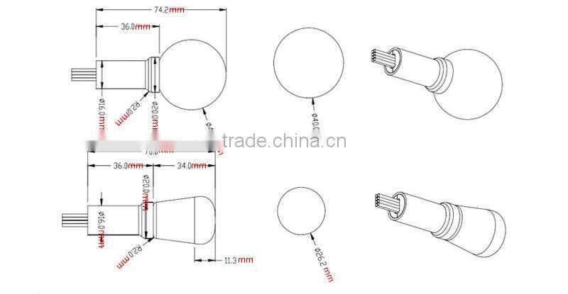 outdoor holiday lighting Christmas rgb color changing LED ball string light
