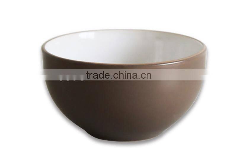 ceramic cereal bowl two tone design