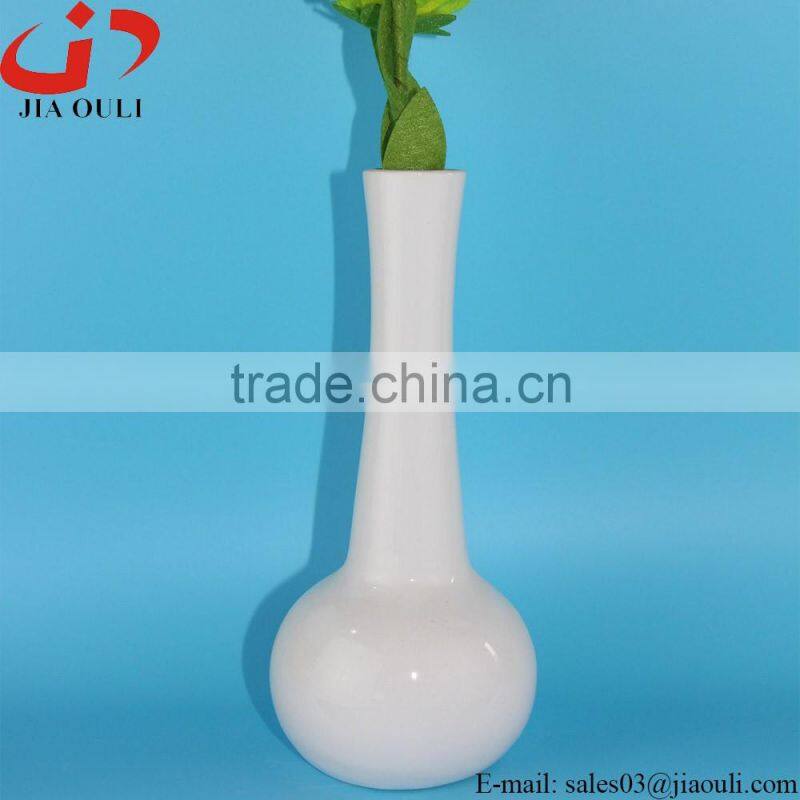 popular design style home decoration white ceramic flower vase