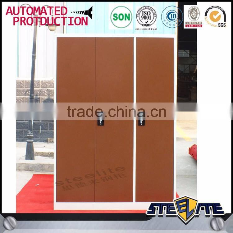 Henan Steelite 3 door metal wardrobe godrej almirah designs with price