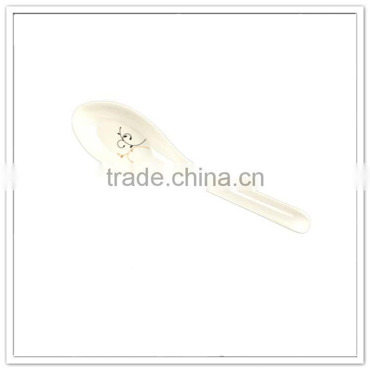 FDA pass food safe A5 melamine fast food restaurant plastic personal spoon, melamine flatware