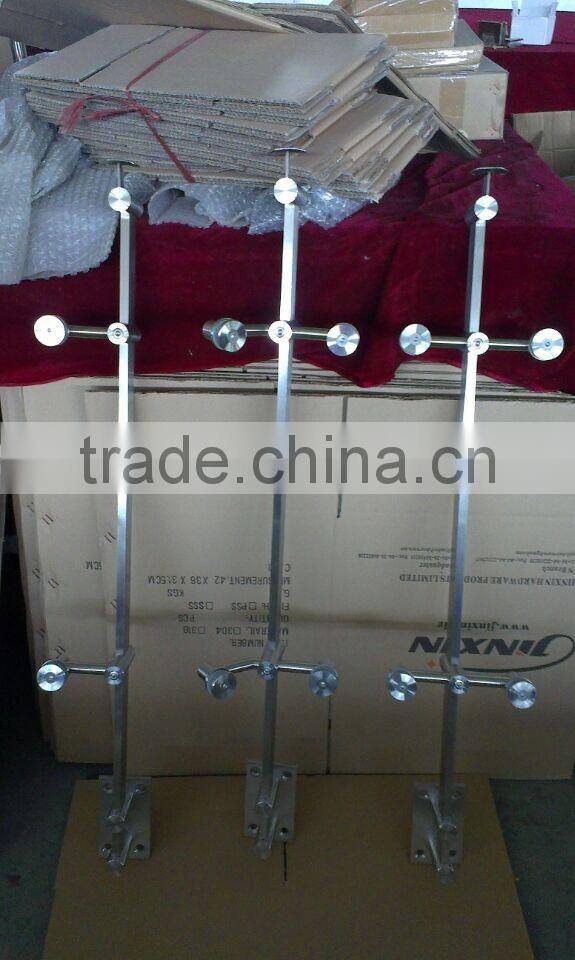 Frosted Glass Balcony Balustrade/Stainless Steel Handrail