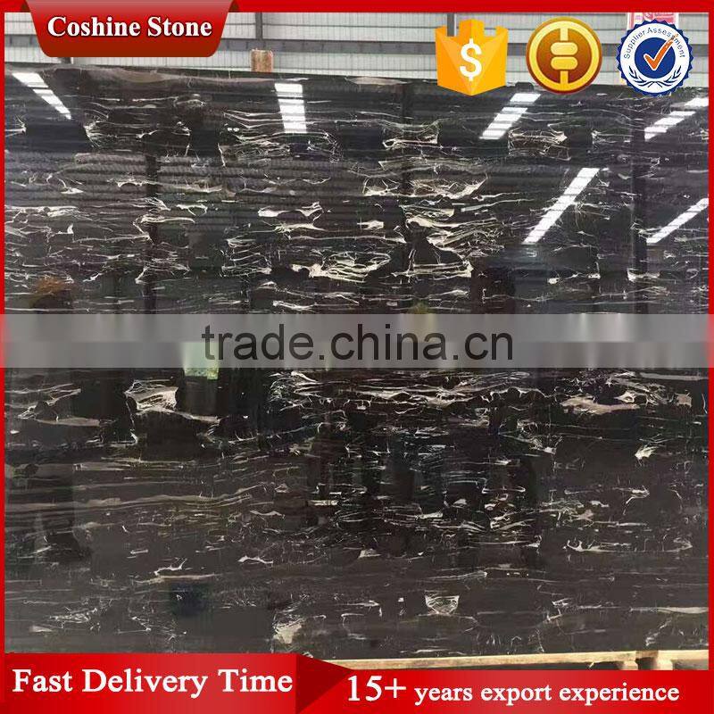 Cheap polished silver dragon black marble match wall floor tile design price