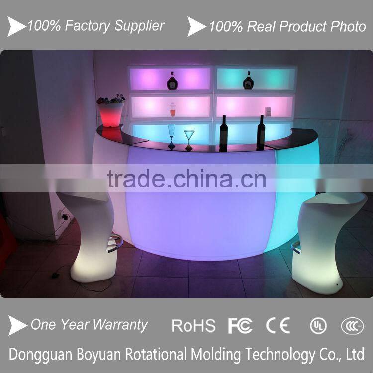 Popular RGB Color Changing Led Bar Tables,Festival Plastic Led Bar Furniture
