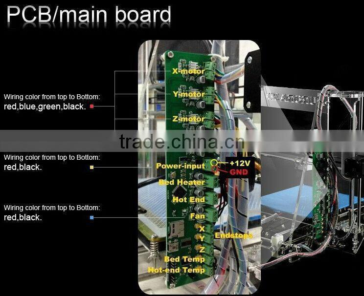 200*200*180mm abs plastic 3d printer
