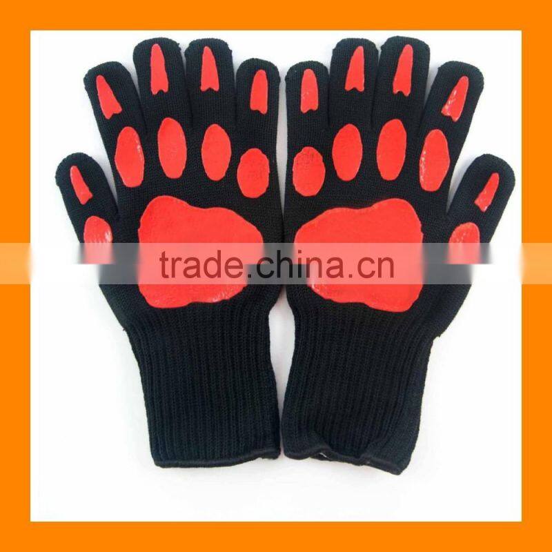 Best Pirce Steak Stones Safe Cute Bear Hand Oven Mitts Ideal For Barbecue High Heat BBQ Gloves Grilling Gloves