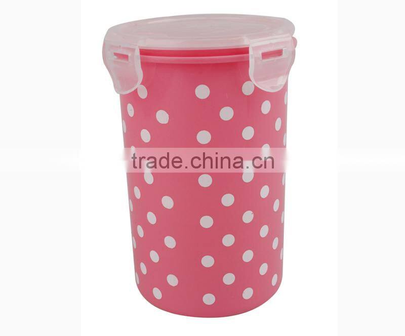 Cylindrical Shape Microwave PP Plastic Food Storage Container