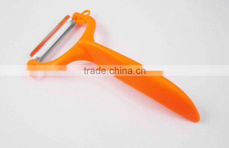 Y-Shape Orange Color Plastic Handle Vegetable Peeler