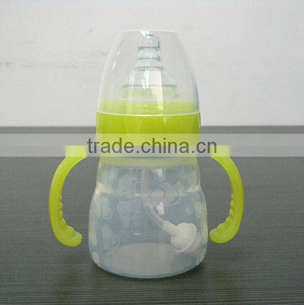 cute baby feeding silicone bottle water bottle 240ml