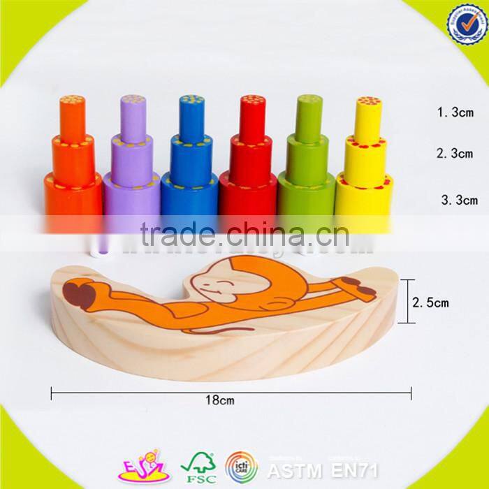 wholesale Wooden Balance game toy for kids,Cheap balance game toy,DIY colorful wooden balance game toys W11F046