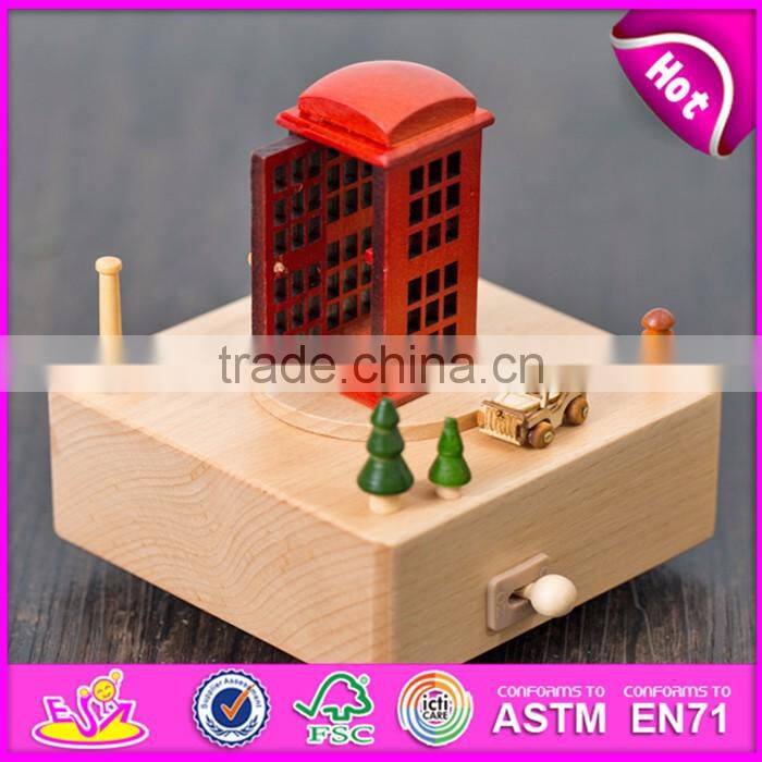 Handmade best toys wooden music boxes for toddlers W07B048