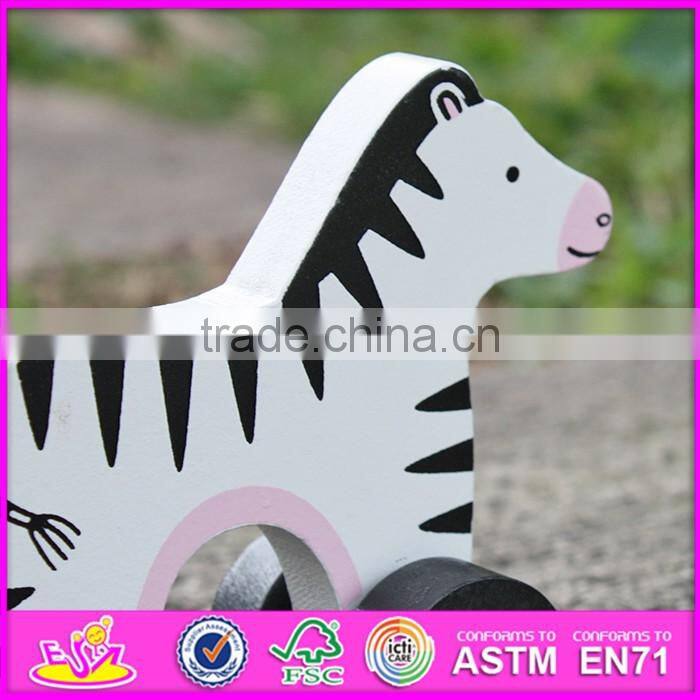 2017 New products animal toy wooden cars for kids W04A316