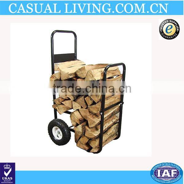 High Quality Warehouse Black Firewood Cart