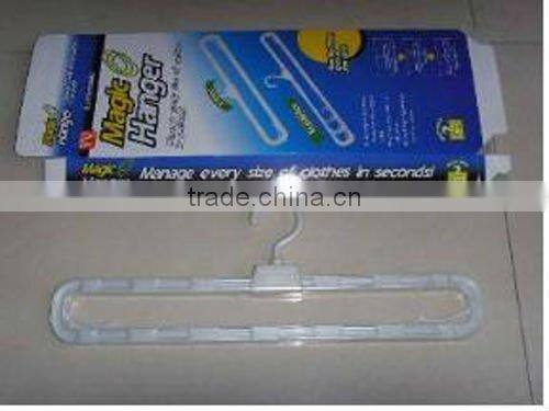 plastic flexible magic hanger/multi-fonction plastic clothes rack/coat hanger