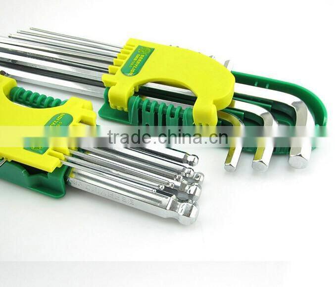 BERRYLION CRV steels 9pcs hex key wrench long arm leng set with polished design