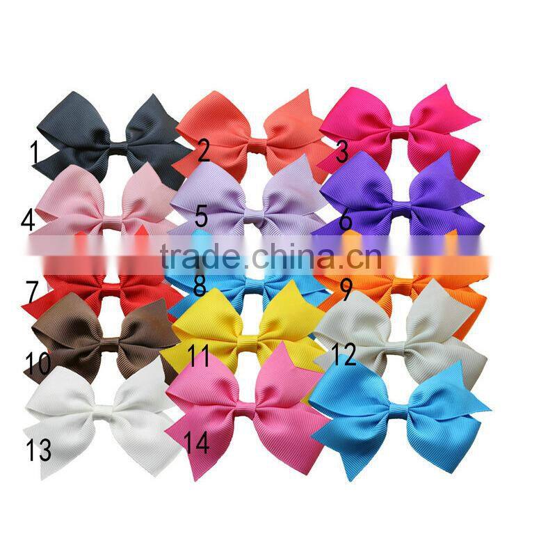Hot sale beautiful Grosgrain Ribbon kids hair clips bows kids hair clips