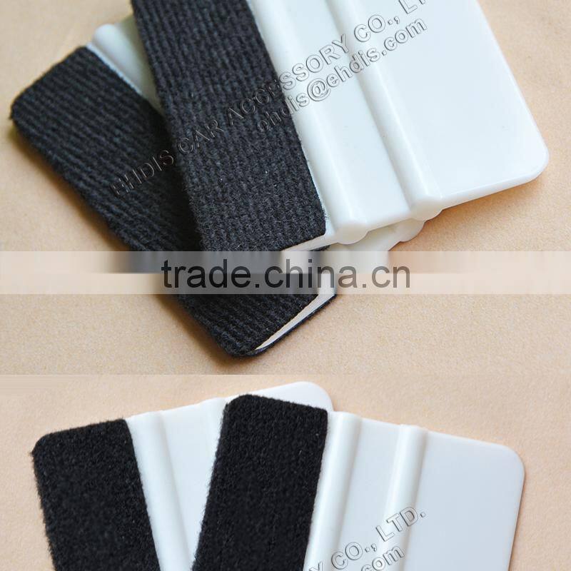 A46F white card squeegee with fabric edge