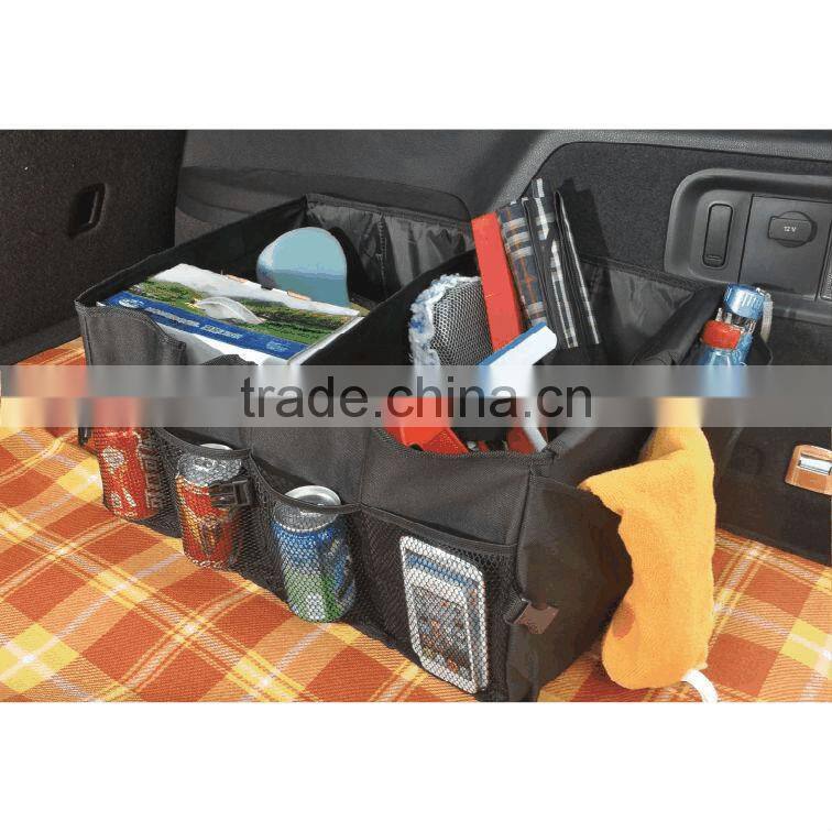 600D Oxford Car Trunk Organizer , Foldable Car Storage Organizer