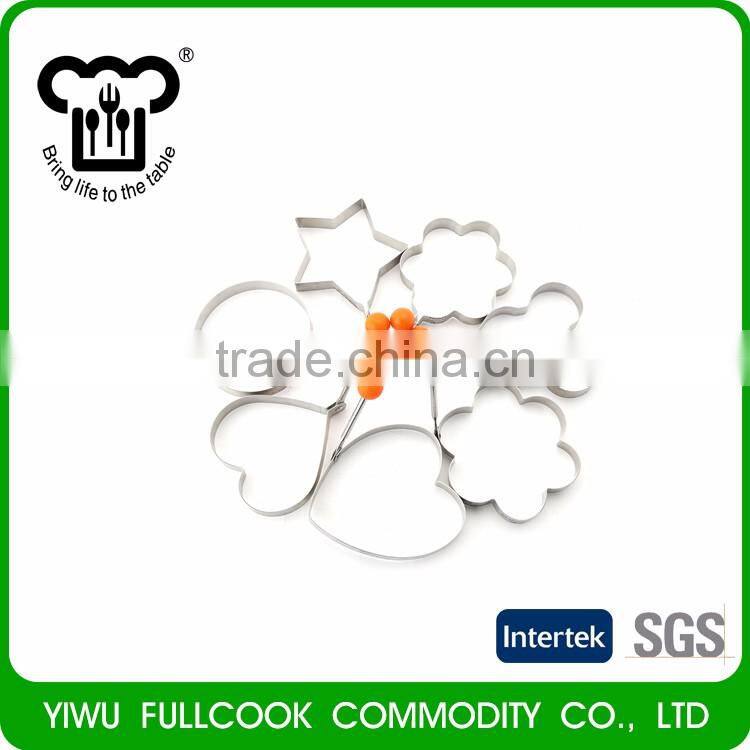 Newest sale unique design flower stainless fried egg shaper kitchen tools 2017