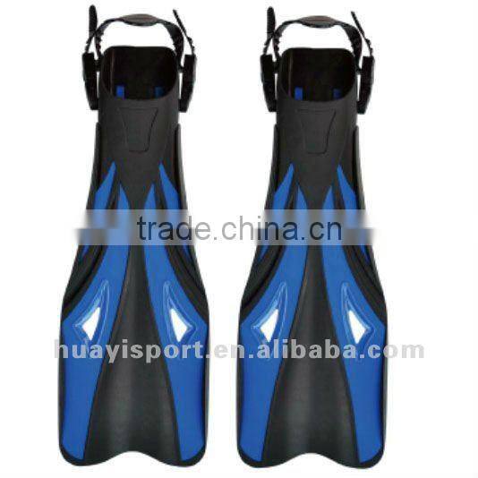 Professional high quality silicone adjustable adult long diving fins flippers