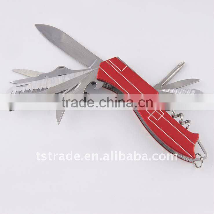 2014New design multi knife pocket knife multi function LED knife KJK5011AL