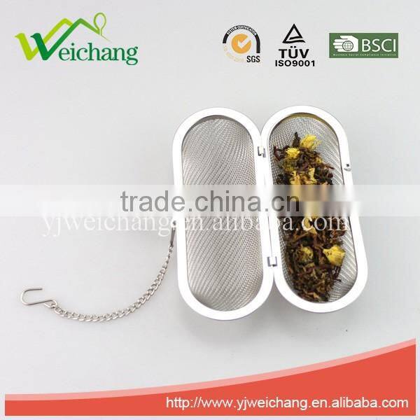 WCJ1074 Hot Sale Long Chain Tea Strainer 18/8 Stainless Steel fine mesh Tea Infuser