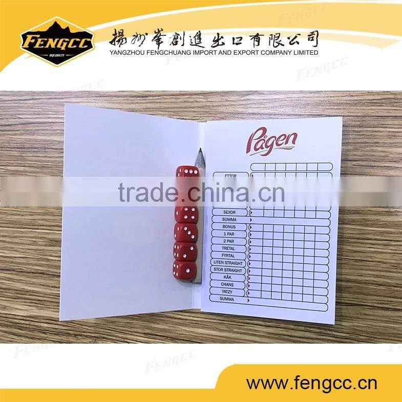 Yatzy Dice Cup with Dices