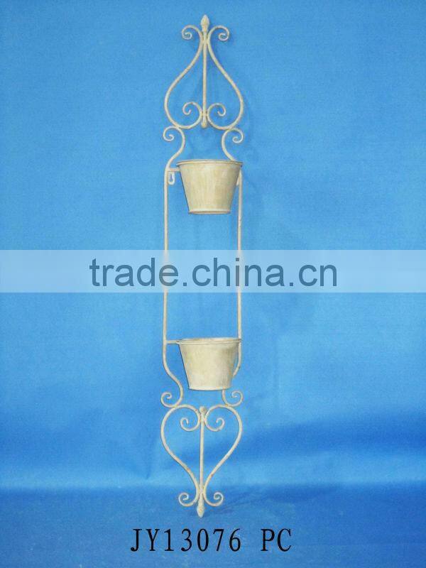 Garden Outdoor indoor decorative hanging wall metal planter flower holder pot