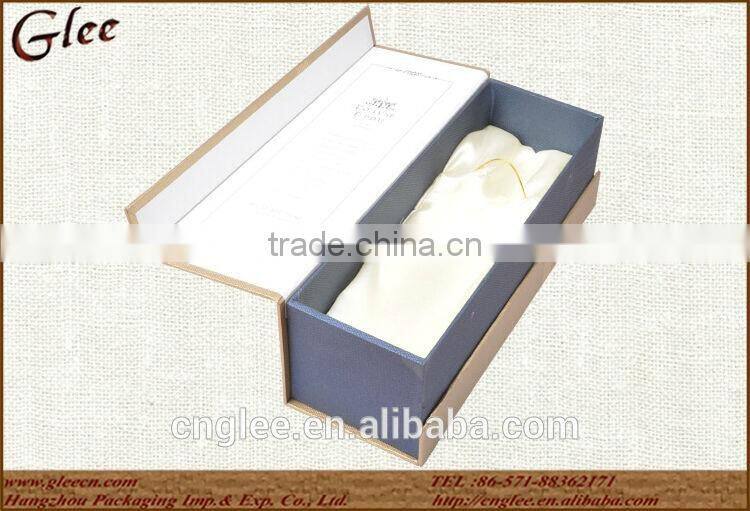 Cheap foldable single bottle cardboard wine pakaging boxes