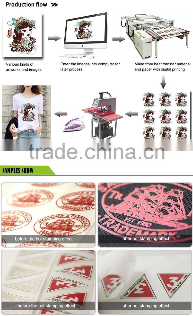 OEM custom silk screen removable t-shirt heat transfer sticker