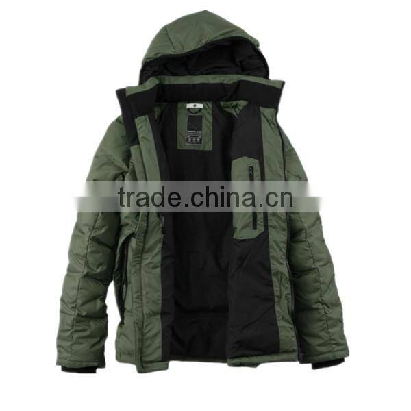 cheap outdoor mens polyester ultralight down jacket with a detachable hood