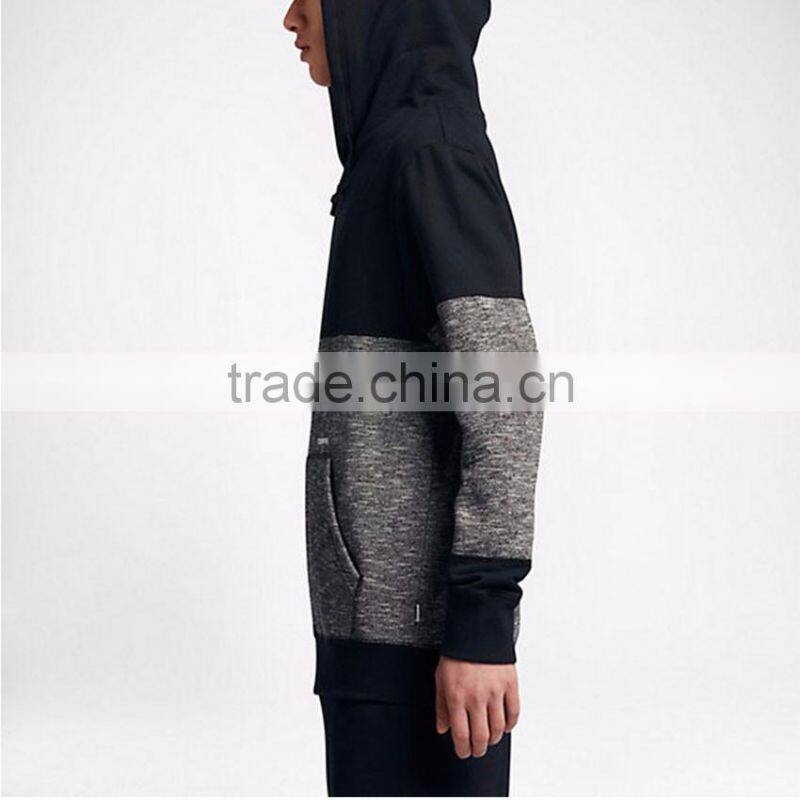 High Quality Blocked Marled Full Zip Man Hoodie