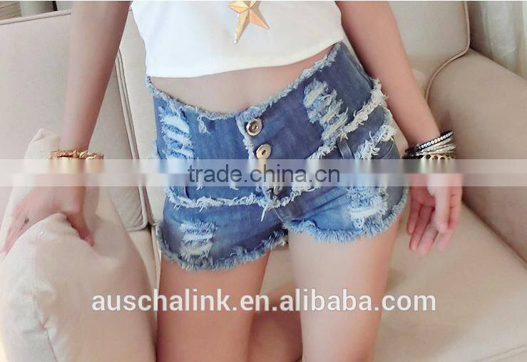 summer night bar high quality women high waist sex short jeans