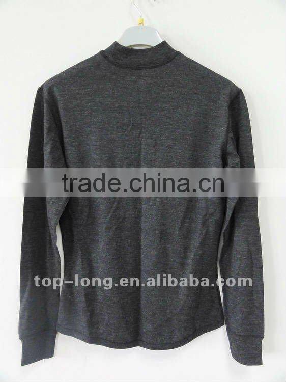 100% merino wool thermal underwear of women charcoal crew&pant long johns