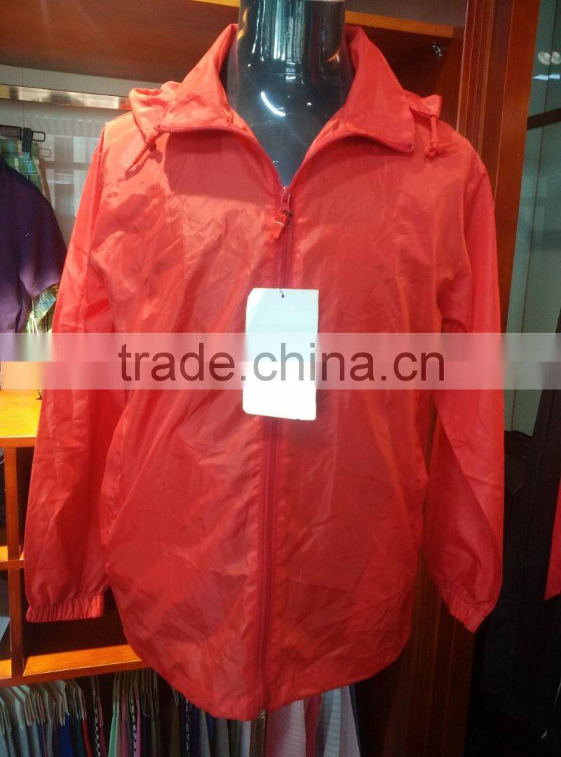 Popular hot selling polyester rain jacket for man