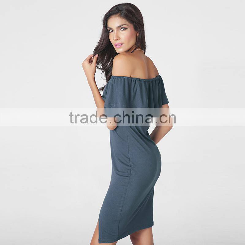 Maxnegio sexy black off shoulder bodycon dress