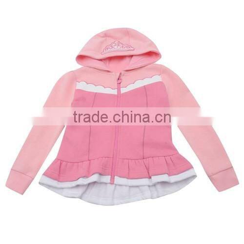 Customize beautiful hot sale kids hoodie, baby girls wear manufacturer