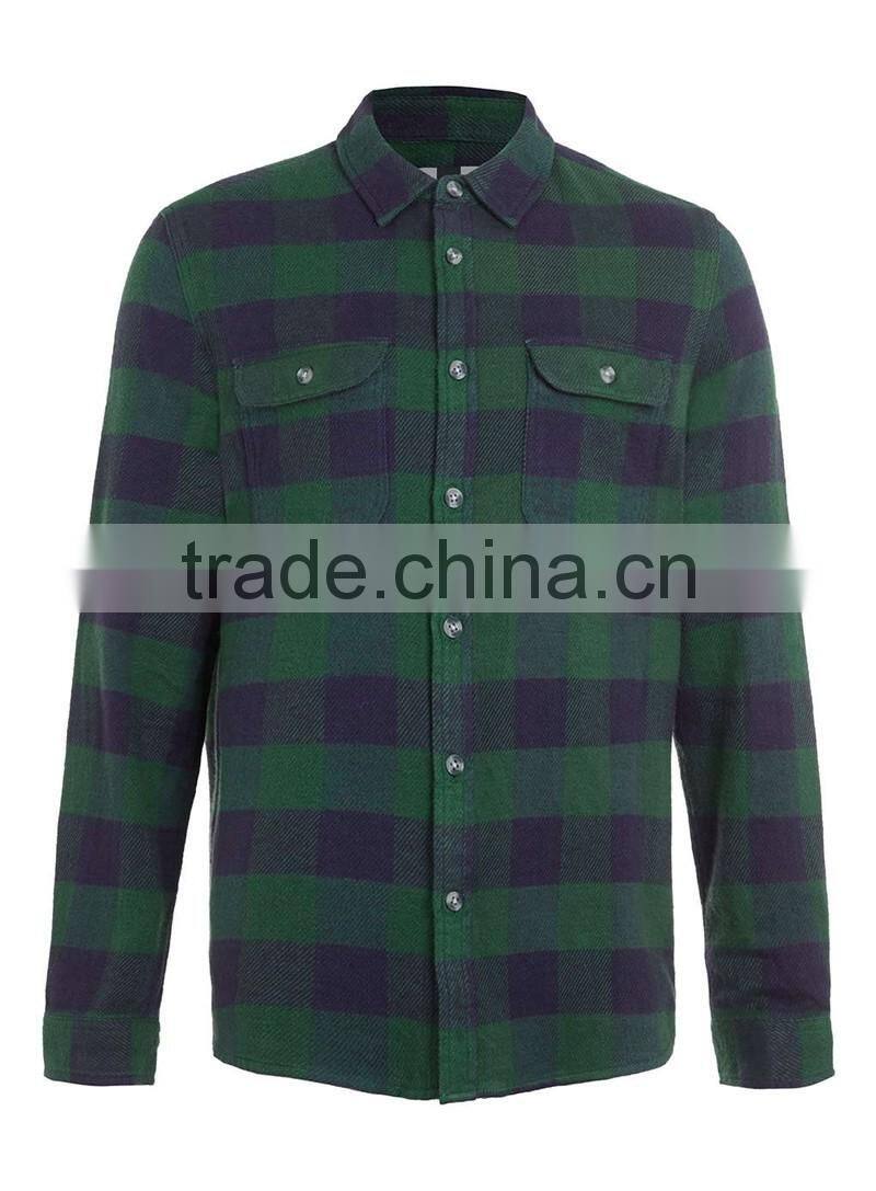 new model flannel long sleeve shirt for man