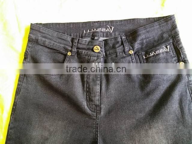 OEM western size ladies jean pants fashion design