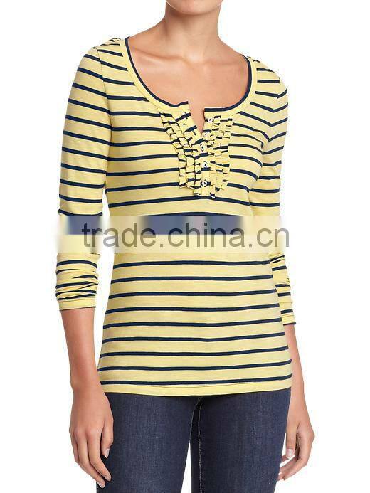 WOMEN RUFFLED T SHIRT