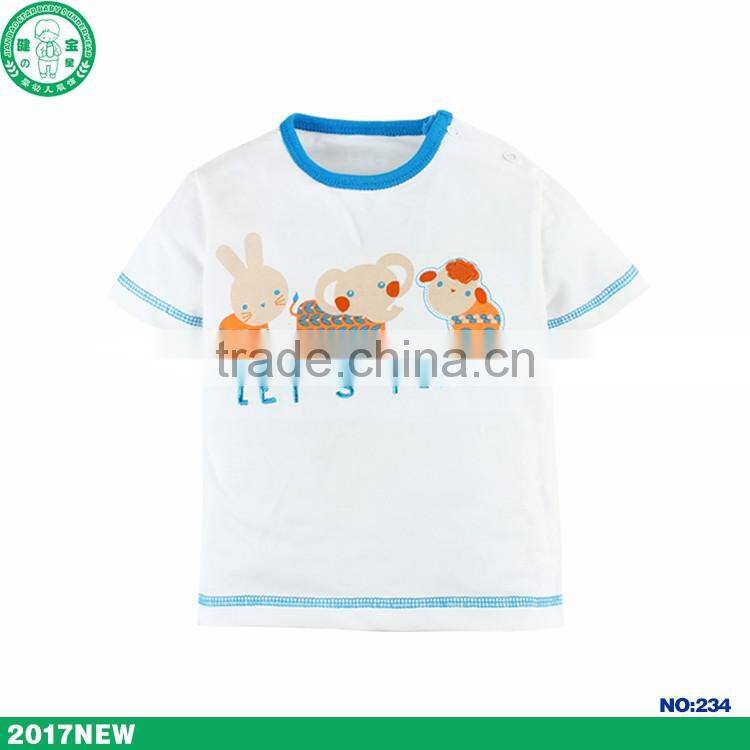 O-neck design custom printing unisex baby boy clothes t shirt