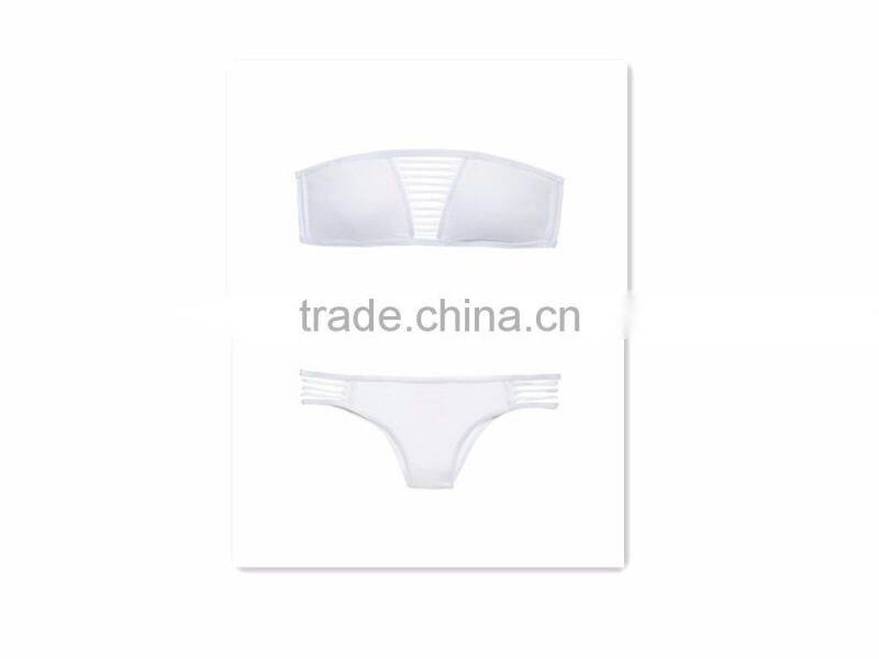 NEW! Strappy Cutout Bandeau Swimwear hot korean teen girl bikini