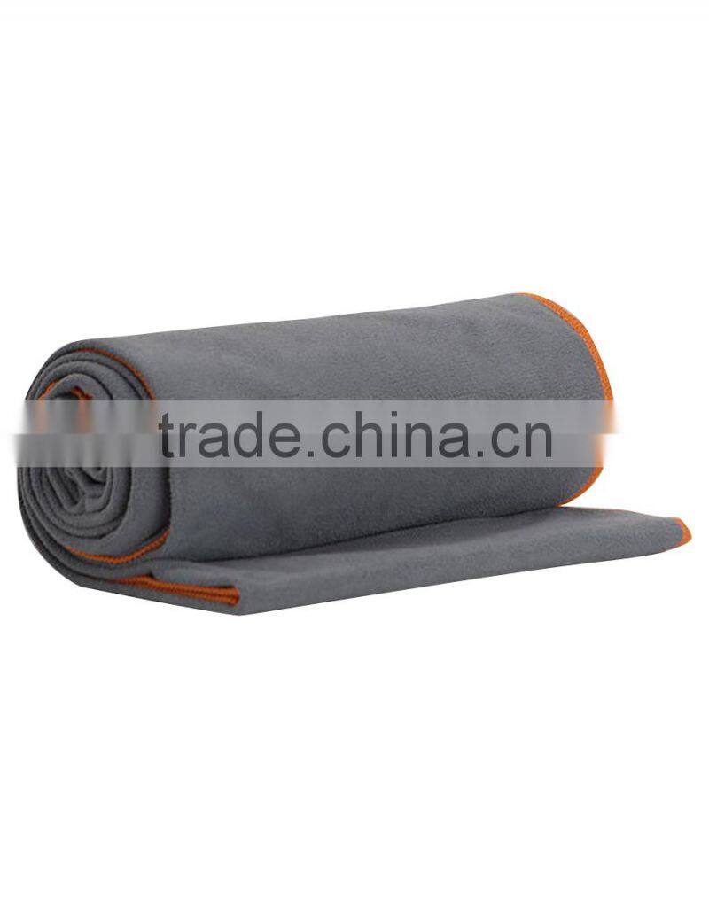 2017 hot sale soft high absorbent anti-slip 100% polyester microfiber yoga towel