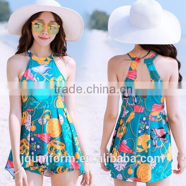 Custom Korean Style Summer Women Colorful Beach Cover Up Swimwear Sexy Swimsuit