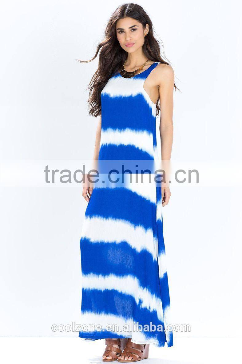 2015 New arrival ocean breeze tye dye summer dress/print beach dress