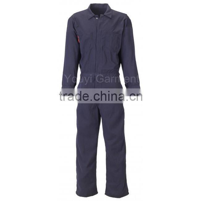 Nomex fabric Navy blue Colour Comfortable Safety Work Coveralls with YKK zipper
